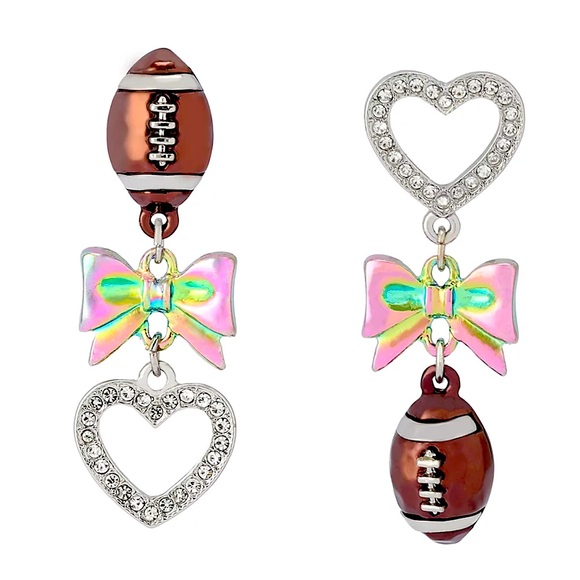 Betsey Johnson Jewelry - Betsey Johnson Kick Off Football Mismatch Earrings New